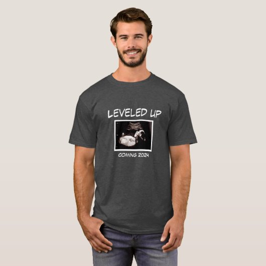 Nivellering omhoog papa echografie zwangerschap aa t-shirt (Voorkant volledig)