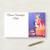 Nivens McTwisp over cupcake Wonderland Post-it® Notes (Op bureau)