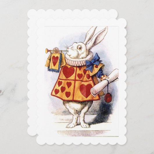 Nivens McTwisp the Rabbit Alice in Wonderland Kaart (Voorkant / Achterkant)