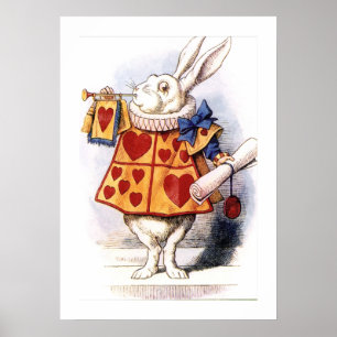Nivens McTwisp the Rabbit Alice in Wonderland Poster