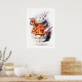 Nivens McTwisp the Rabbit Alice in Wonderland Poster (Keuken)
