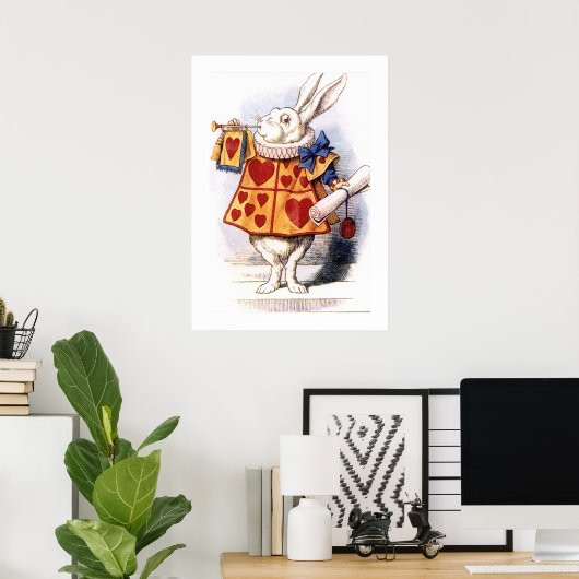 Nivens McTwisp the Rabbit Alice in Wonderland Poster (Thuiskantoor)