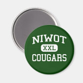 Niwot - Cougars - High School - Niwot Colorado Magneet (Voorkant / Achterkant)