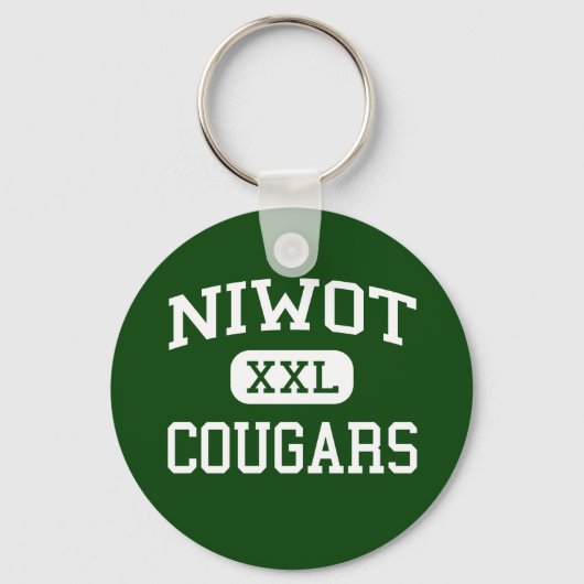 Niwot - Cougars - High School - Niwot Colorado Sleutelhanger (Voorkant)