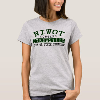Niwot Gymnastics 2018 Lady's SS Grey T-shirt