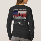Niwot Gymnastics 2018 State Champs Lady's LS T-shirt (Achterkant)