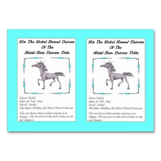 Nix de nikkel-hoorned eenhoorn trading Kaart (Voorkant)