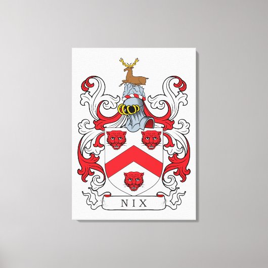 Nix Family Crest Canvas Afdruk (Voorkant)