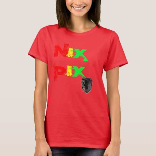 NIX PIX met  camera T-shirt (Voorkant)