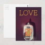 Nixie-buizen 'Liefde' vintage poster Briefkaart (Voorkant / Achterkant)