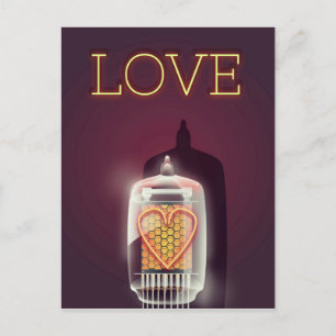 Nixie-buizen 'Liefde' vintage poster Briefkaart