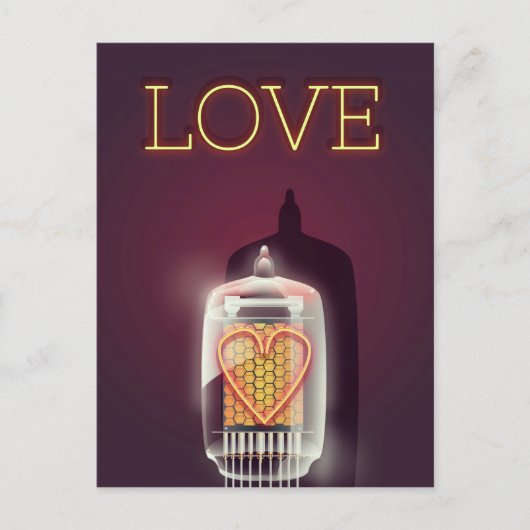 Nixie-buizen 'Liefde' vintage poster Briefkaart (Voorkant)