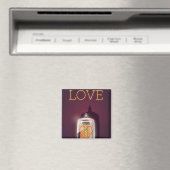 Nixie-buizen 'Liefde' vintage poster Magneet (Insitu (Vaatwasser))
