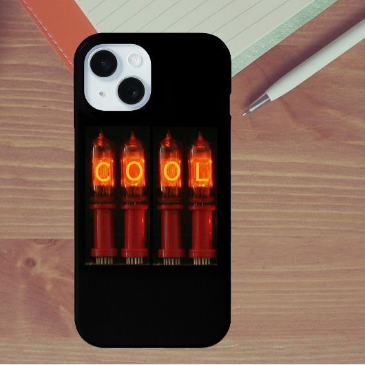 Nixie-buizen met  tekst Case-Mate iPhone case
