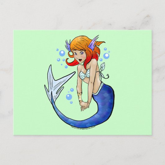 Nixie The Mermaid Briefkaarten (Voorkant)