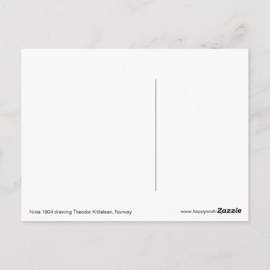 Nixie Water Spirit Briefkaart (Achterkant)