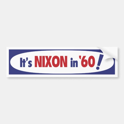 Nixon 1960 Bumpersticker (Voorkant)
