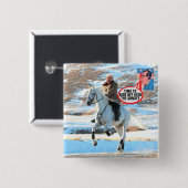 Nixon adviseert Trump Vierkante Button 5,1 Cm (Voorkant /achterkant)