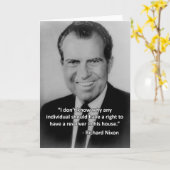 Nixon Anti-Pistool Wenskaart Kaart (Gele Bloem)