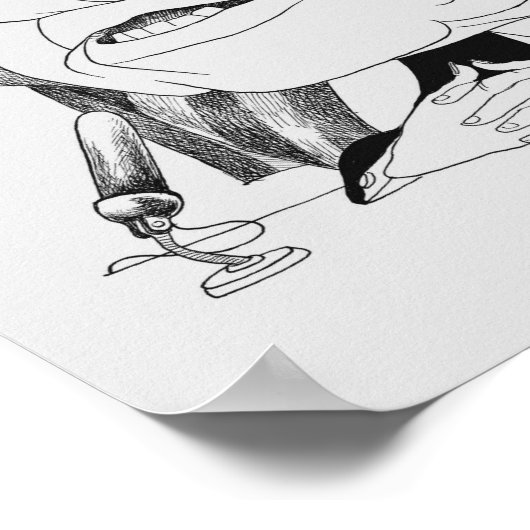 Nixon Caricature - Edmund Valtman - Circa 1970 Poster (Hoek)