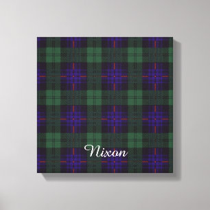 Nixon clan Pset Scottish kilt tartan Canvas Afdruk
