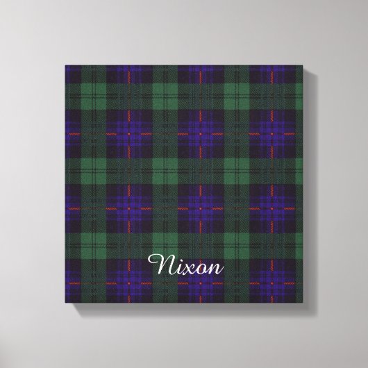 Nixon clan Pset Scottish kilt tartan Canvas Afdruk (Voorkant)