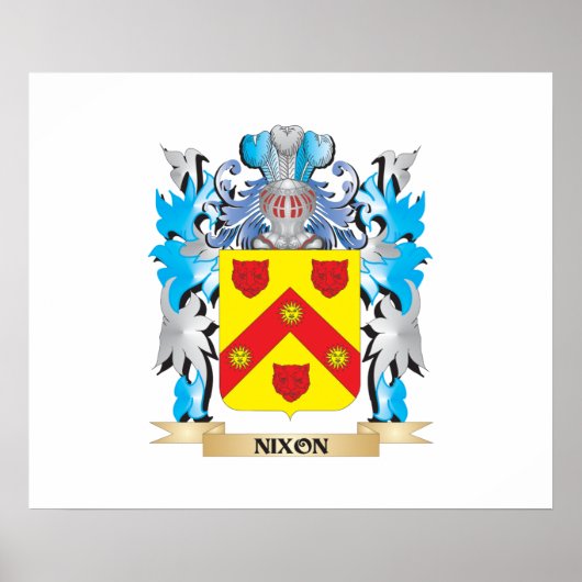Nixon Coat of Arms - Familie Crest Poster (Voorkant)