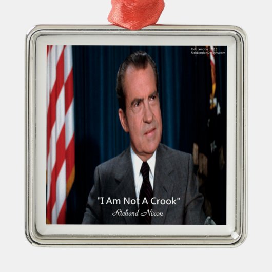 Nixon en geen crook Quote Metalen Ornament (Voorkant)