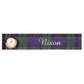 Nixon familie clan Pset Scottish kilt tartan Naambordje (Voorkant)
