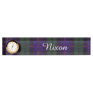 Nixon familie clan Pset Scottish kilt tartan Naambordje