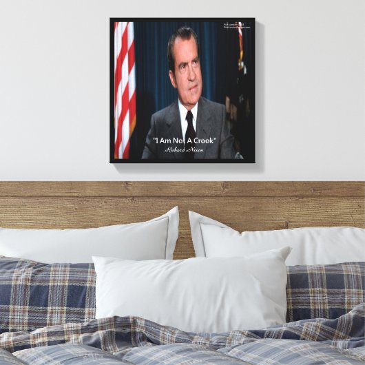 Nixon & geen Afdruk van het Citaat van het GewasCa Canvas Afdruk (Insitu (Slaapkamer))