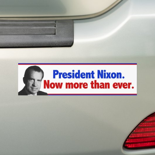 Nixon meer dan ooit bumpersticker (Op auto)