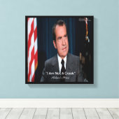 Nixon & Not A Crook Quote Canvasprint Canvas Afdruk (Insitu (Houten vloer))