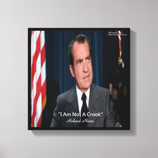 Nixon & Not A Crook Quote Canvasprint Canvas Afdruk (Voorkant)