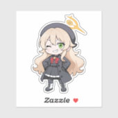 Niyaniya Chibi Blue Archive Fanart Sticker (Vel)