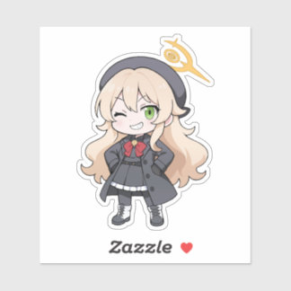 Niyaniya Chibi Blue Archive Fanart Sticker