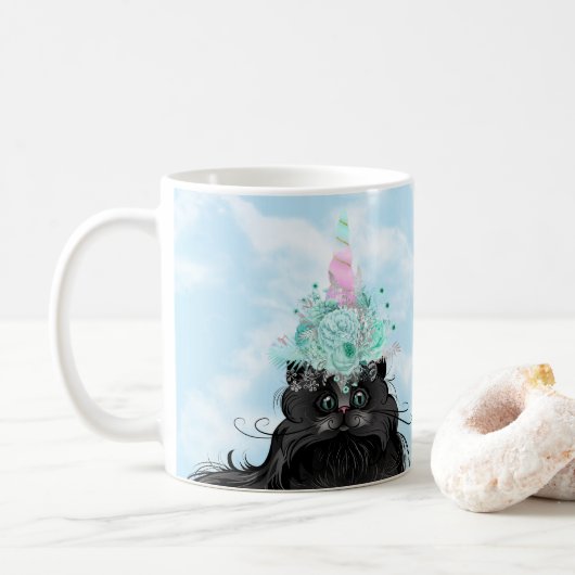 Niya's catacorn koffiemok (Met donut)
