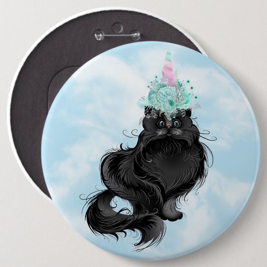 Niya's catacorn ronde button 6,0 cm (Voorkant /achterkant)