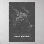 Nizhny Novgorod, Rusland (zwart wit) Poster (Voorkant)