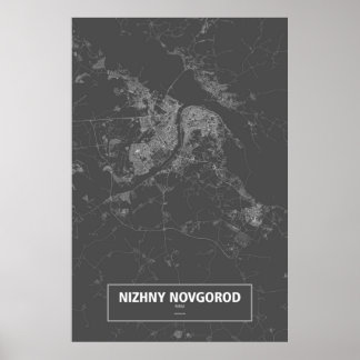 Nizhny Novgorod, Rusland (zwart wit) Poster