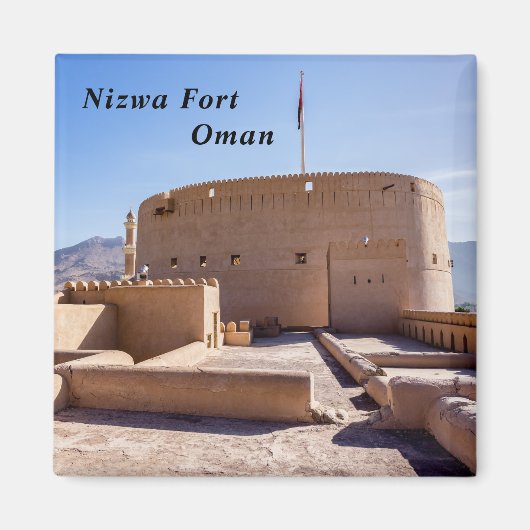 Nizwa Fort in Nizwa, Oman Magneet (Voorkant)