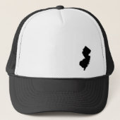 NJ - Black Trucker Hat Trucker Pet (Voorkant)