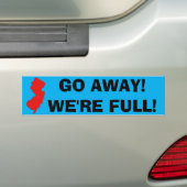 NJ "Ga weg! We zijn vol" sticker (Op auto)