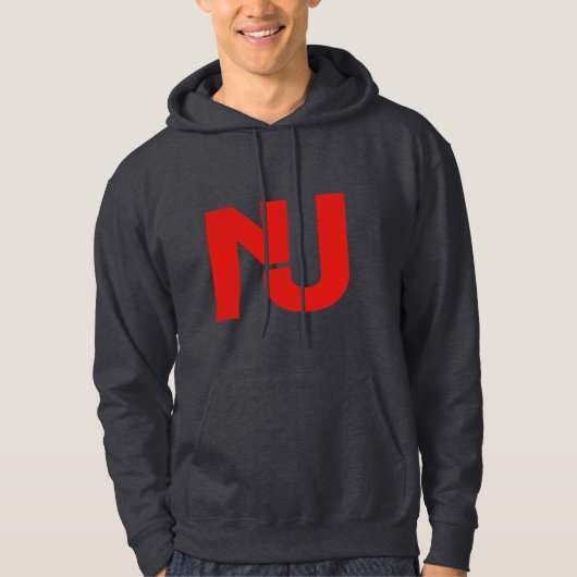 NJ Grafisch (rood) Hoodie (Voorkant)