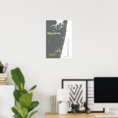 NJ Marathon Map Poster (Thuiskantoor)