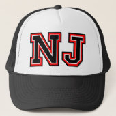 'NJ'-monogram Trucker Pet (Voorkant)