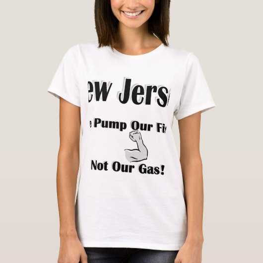 NJ pomp ons vuist niet gas T-shirt (Voorkant)