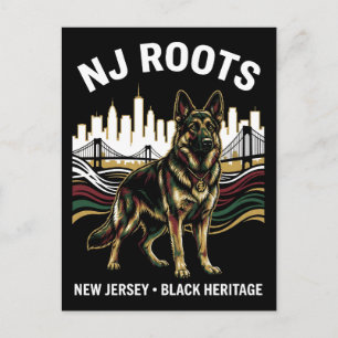 NJ Roots Duitse Herdershond Zwarte Erfgoed Trots K Briefkaart