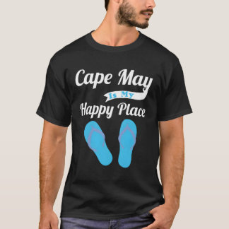 NJ Shore Beach Cape May is mijn gelukkige plek T-shirt