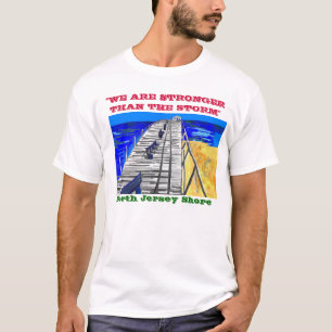 NJ Shore Boardwalk "Sterker dan het Storm" T-shirt